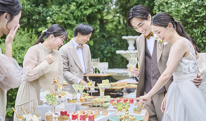結婚式のデザートビュッフェ