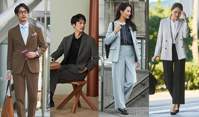 THE THIRD SUITS®」1着で、ビジネスとカジュアルの枠を超えた着こなしを楽しめる。