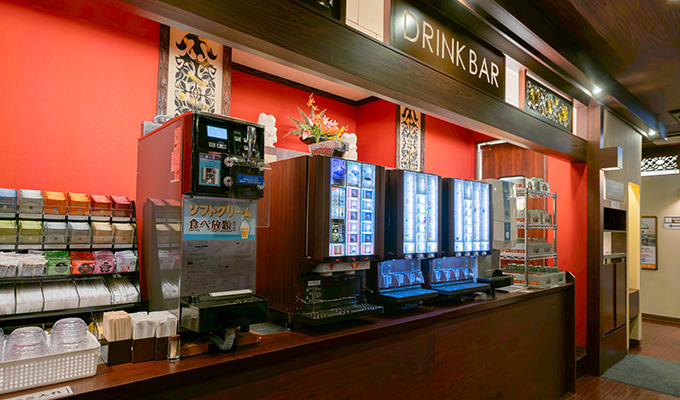 滞在中は、ドリンクやソフトクリームが飲み放題・食べ放題です。